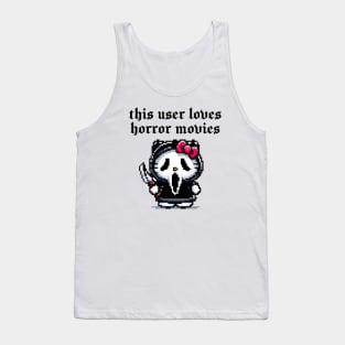 This user loves horror movies, Ghostface pixel art by Strange Dollz Boudoir Tank Top